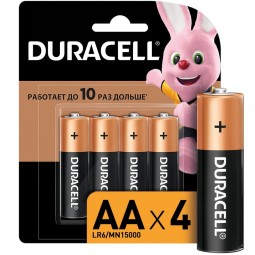 Батарейка алкалиновая Duracell Basic AA/LR6/BL4