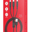 Usb Кабель-зарядка Micro Hoco X25 3в1 Micro/Lightning/Type-C 1м черный