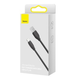 Usb Кабель-зарядка Lightning Baseus Jelly Liquid Silica Gel 2.4A 1.2м (CAGD000001) черный