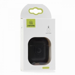 Кожаный чехол для AirPods Usams US-BH475 черный