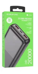 Powerbank Borofone BJ36A 20000mAh 2USB/1C 22.5W/20W черный