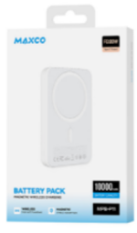 Powerbank с беспроводной зарядкой MagSafe Maxco MPB-P10 10000mAh 15W белый