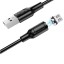Usb Кабель-зарядка магнитный Micro Borofone BX41 Amiable 2.4A 1м силиконовый черный