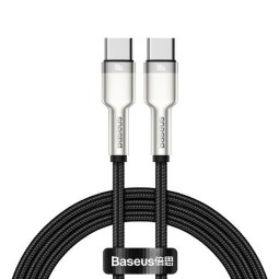 Кабель-зарядка Type-C на Type-C Baseus Cafule Metal 100W 1м CATJK-C01 черный