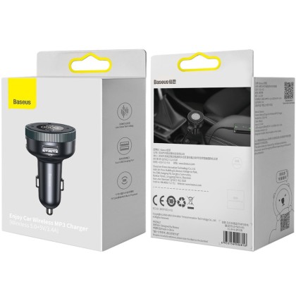 FM трансмиттер Baseus Enjoy Car Bluetooth MP3 Charger 1USB CCLH-01 черный
