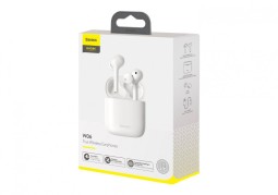 Мобильная Bluetooth-гарнитура Baseus Encok W06 IP55 TWS V5.0 (NGW06-02) белый