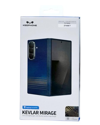 Накладка для Samsung Galaxy Z Fold 7 Keephone Kevlar Mirage MagSnap синий
