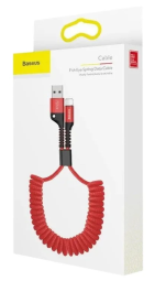 Usb Кабель-зарядка Lightning Baseus Elastic 1м (CALSR-09) красный
