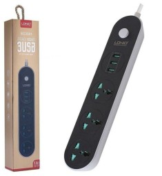 Сетевой фильтр LDNIO SC3301 1.6м/3 розетки/3 USB черный