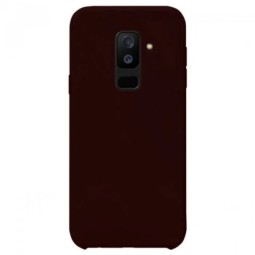 Накладка для Samsung Galaxy A6 Plus (2018) Silicone cover коричневая