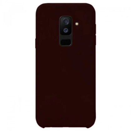 Накладка для Samsung Galaxy A6 Plus (2018) Silicone cover коричневая