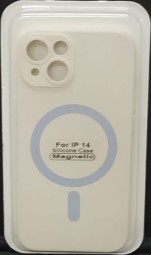 Накладка для i-Phone 14 6.1" Magsafe силикон бежевая