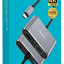 Кабель-переходник Hoco HB30 Type-C на HDMI/USB3.0/VGA/USB-C серый