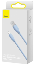 Usb Кабель-зарядка Lightning Baseus Jelly Liquid Silica Gel 2.4A 1.2м (CAGD000003) синий