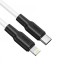 Usb Кабель-зарядка Type-C на Lightning Hoco X21 plus 20W 3A 1M белый