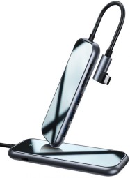 USB-C хаб Baseus Multi-functional HUB 3xUSB3.0/HD4/SD/TF (CAHUB-CZ0G) темно-серый