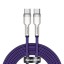 Кабель-зарядка Type-C на Type-C Baseus Cafule Metal 100W 1м (CATJK-C05) фиолетовый