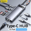 USB-C хаб Baseus Metal Gleam 8в1 3USB/HDMI/USB-C/MicroSD/TF/RJ45 (CAHUB-CV0G) серый