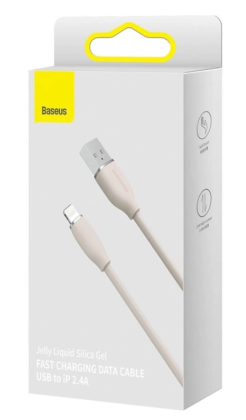 Usb Кабель-зарядка Lightning Baseus Jelly Liquid Silica Gel 2.4A 1.2м (CAGD000004) розовый