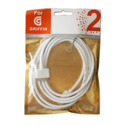 Usb Кабель-зарядка i-Phone 4/4s Griffin 2A 3м силиконовый белый