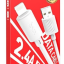 Usb Кабель-зарядка Lightning Hoco X88 2.4A 1м белый