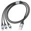 Usb Кабель-зарядка Hoco X102 3в1 Micro/Lightning/Type-C 1м черный