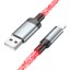 Usb Кабель-зарядка Lightning Hoco U112 2.4A 1м LED черный
