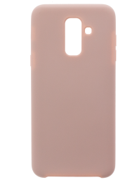 Накладка для Samsung Galaxy A6 Plus (2018) Silicone cover пудро