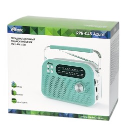 Портативный радиоприемник Ritmix RPR-045 бирюзовый