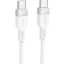 Usb Кабель-зарядка Type-C на Type-C Hoco X109 3A 60W 1м силиконовый белый
