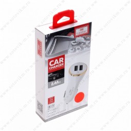 Автомобильное заряд. устр. Earldom ES-159 с шнуром Micro 2USB 2.4A белое