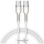 Кабель-зарядка Type-C на Type-C Baseus Cafule Metal 100W 2м CATJK-D02 белый
