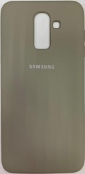 Накладка для Samsung Galaxy J8 (2018) Silicone cover серая