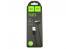 Usb Кабель-зарядка i-Phone 4/4s Hoco X1 1м силиконовый чёрный
