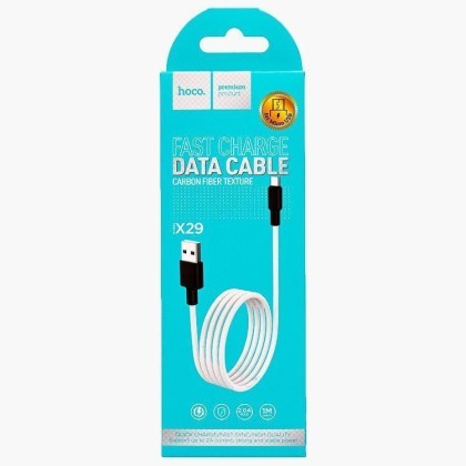 Usb Кабель-зарядка Micro Hoco X29 Superior 2A 1м силиконовый белый