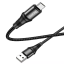 Usb Кабель-зарядка Micro Hoco X50 2.4A 1м в тканевой оплетке черный