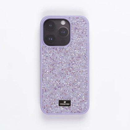 Накладка для i-Phone 15 Pro Max 6.7" Swarovski сиреневый
