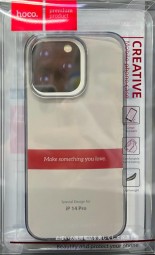 Накладка для i-Phone 14 Pro Hoco Light силикон тонкий прозрачный темный