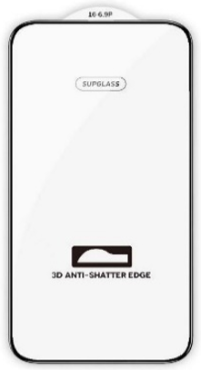 Защитное стекло для i-Phone 16 Pro Supglass SG-08 Nano Edge чёрное
