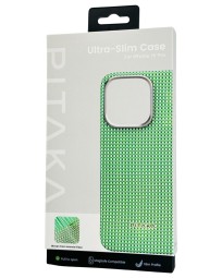 Накладка для i-Phone 16 Pro 6.3" Pitaka Ultra Slim case зеленая (Forest green)