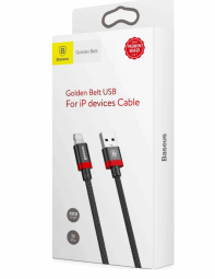 Usb Кабель-зарядка Lightning Baseus Golden Belt 1.5м (CALGB-A19) чёрно-красный