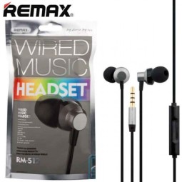 Наушники с микрофоном Remax RM-512 1.2м черные