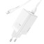 Сетевое зар. устр. Hoco N23 GaN с шнуром Type-C на Lightning 2C 45W белое