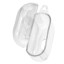 Силиконовый чехол для AirPods 4 с карабином прозрачный