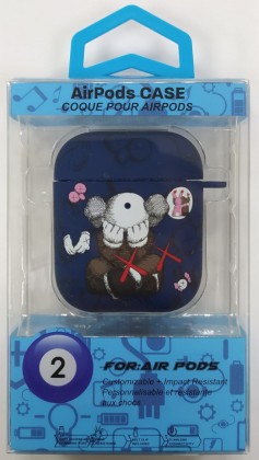 Силиконовый светящийся в темноте чехол для AirPods 1/2 Luxo Kaws рисунок №14