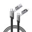 USB/USB-C Кабель-зарядка Remax RC-C189 3в1 Lightning/Type-C 1м 65W черный