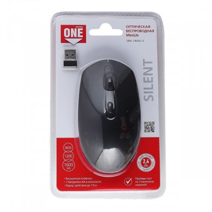 Мышь беспроводная Smartbuy ONE 280AG USB/DPI 800-1200-1600/4 кнопки/1AA черная (SBM-280AG-K)