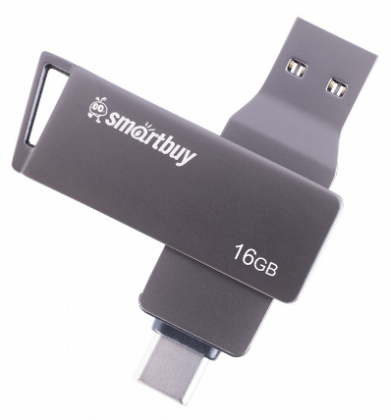 3.0 USB/USB-C флеш накопитель Smartbuy 16GB MC45 Phantom (SB16GBMC45) серый
