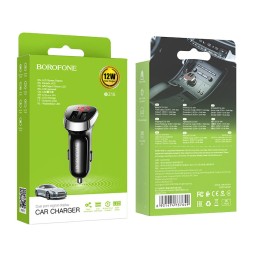 Автомобильное заряд. устр. Borofone BZ15 2USB 2.4A черное