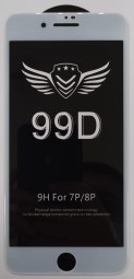 Защитное стекло для i-Phone 7 Plus/8 Plus 99D белое